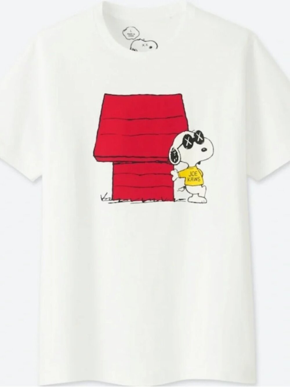 Uniqlo x KAWS x Peanuts Joe Kaws Doghouse Men's T Shirt in White Size XS